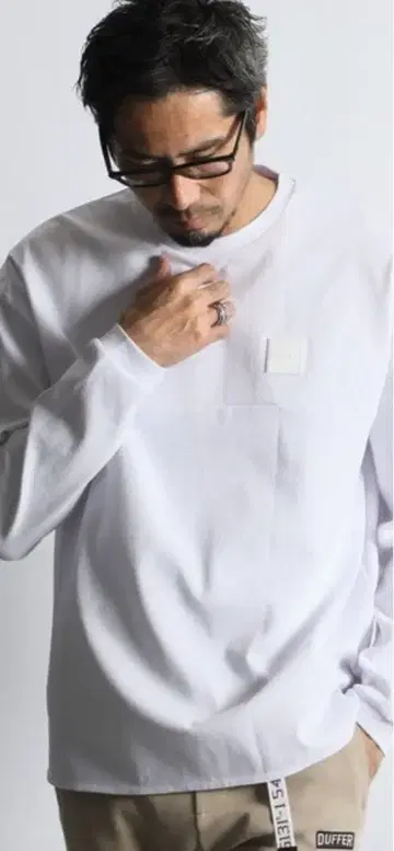 더퍼 블랙 라벨 분또 소재 라운드 헴 롱 T셔츠 M