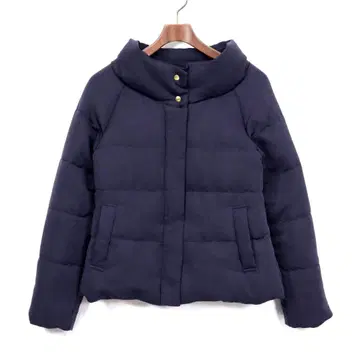 새상품급 BEAMS HEART 볼륨 넥 다운 자켓 네이비 S