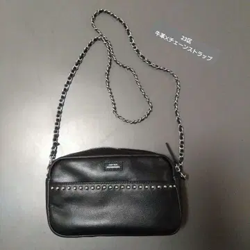 VINGT-TROIS 스터드 숄더백 블랙