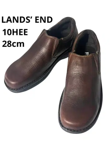 미사용 LANDS' END 랜드스엔드 신발 가죽 신발 브라운 가죽