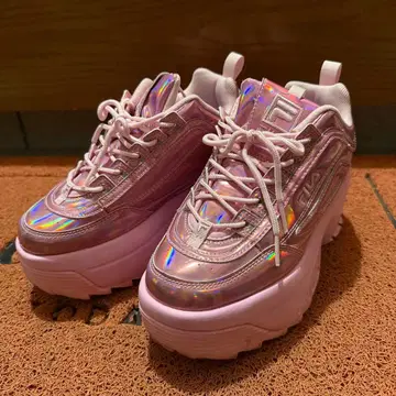 휠라 디스럽터 2 웨지 통굽 스니커즈 핑크