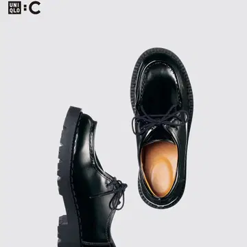 UNIQLO C 블랙 레이스업 슈즈 로퍼