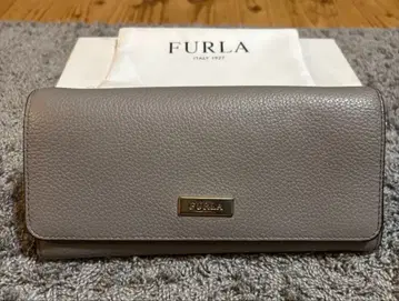 FURLA 그레이 가죽 장지갑