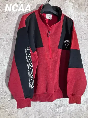 NCAA 하프 지퍼 트레이닝복 맨투맨 속기모 자켓 아우터