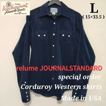 USA제 Rockmount 웨스턴 셔츠 relume 별주 네이비 L