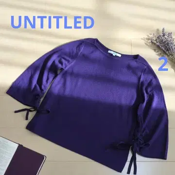 [ UNTITLED ] 미인 니트 소매 리본 니트 돌려입기 발군!