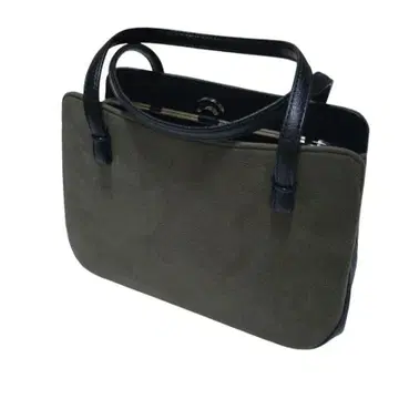 올리브 그린 스웨이드풍 일본 의류 핸드백