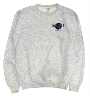 90s 하드 록 카페 양면 프린트 크루넥 맨투맨