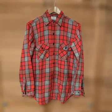 50s 60s Sears 헤비 플란넬 셔츠 밴드 포함