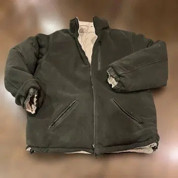 에디바우어 리버서블 다운 자켓 카키, 베이지