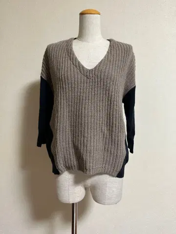 soeur7 바이컬러 니트 새상품급