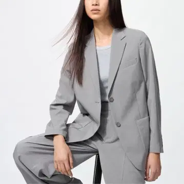 미사용 택 포함 UNIQLO 자켓 릴랙스핏 테일러드 자켓