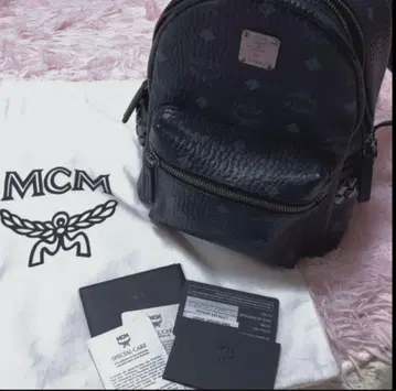 MCM 블랙 럭색 백팩