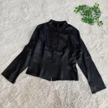 새상품급 가죽 자켓 양가죽 절개 블랙