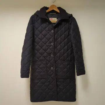 트래디셔널 웨더웨어 퀼팅 코트 네이비 34