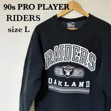 90s PRO PLAYER RAIDERS 맨투맨 블랙 사이즈 L