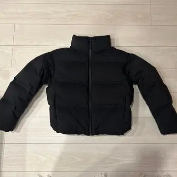 블랙 다운 자켓 풀 집업