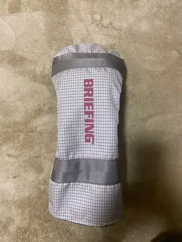 BRIEFING 드라이버용 골프헤드커버 그레이 체크 무늬