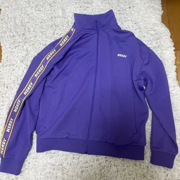 NERDY 퍼플 집업 저지 L 셋업