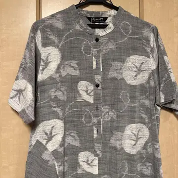 꽃무늬 반팔 셔츠 원피스 그레이 계열