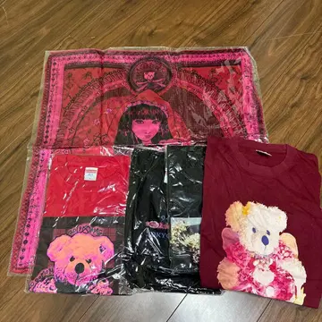 오오모리 야스코 5점 세트 T셔츠 스카프