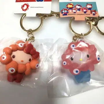 산리오 미야쿠미야쿠 클리어 최애 컬러 키링 키티 만박