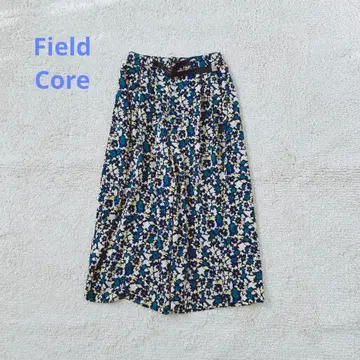 워크맨 가우초 팬츠 꽃무늬 프린트 릴랙스 UV 허리밴딩 올 패턴