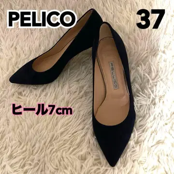 PELICO 네이비 하이힐 37 힐 7cm