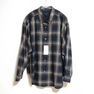 Spick and Span TR 트윌 체크 셔츠 블랙