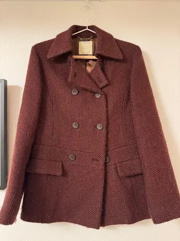 RESTIR CLASSIC 버건디 더블 브레스트 자켓 38