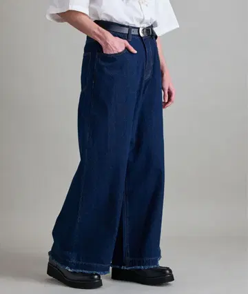 [ JUNRED ] 빈티지 데님 맥시 플레어 팬츠