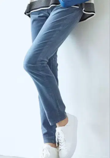 새상품 23구 데님 50 데님 큰 사이즈 세탁 가능 벨벳 스트레치 팬츠