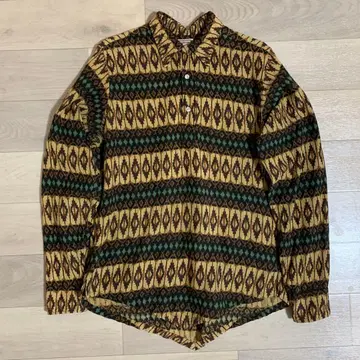 60s 빈티지 맥그리거 네이티브 무늬 풀오버 셔츠 M
