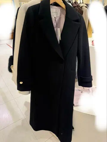 미사용 새상품 JUSGLITTY 리본 벨트 포함 롱 코트 택 포함