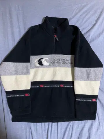 CANTERBURY 하프 지퍼 플리스 M 남성용 럭비 의류