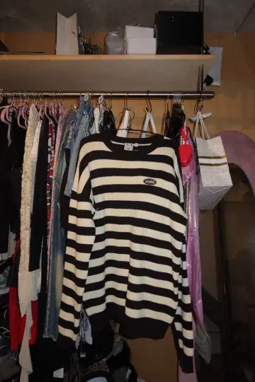 y2k X-girl 스트라이프 니트