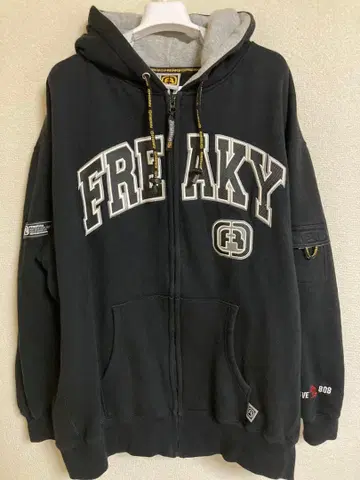 FREAKY 집업 후드티 XXL 블랙