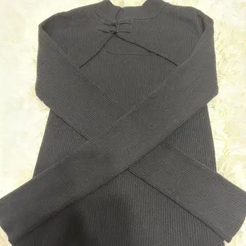 MURUA 아시메 차이나 니트 블랙