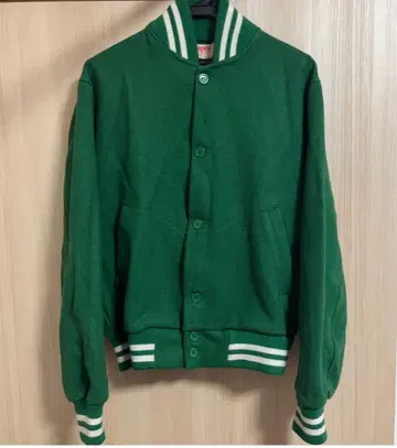 80s empire 엔아 울 바시티 자켓 S 그린
