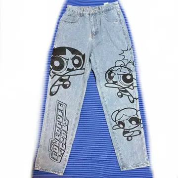 파워퍼프걸 데님 진 ROMWE