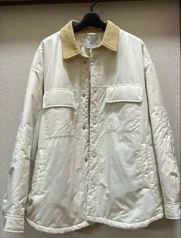 H&M 아이보리 퀼팅 자켓 남성용 아우터 겨울 의류 퀼팅