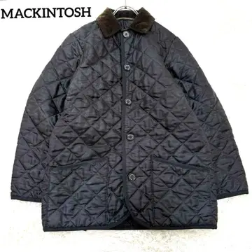 매킨토시 영국제 퀼팅 자켓 코듀로이 옷깃 블랙