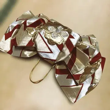 만든 오비 순수 실크 빈티지