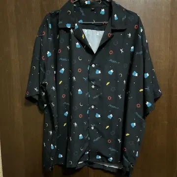 포르노그라피티 오픈 카라 셔츠 L 사이즈