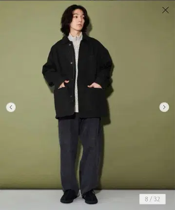 CITEN 모던 커버올 데님 워크 자켓 블랙 흑먹색