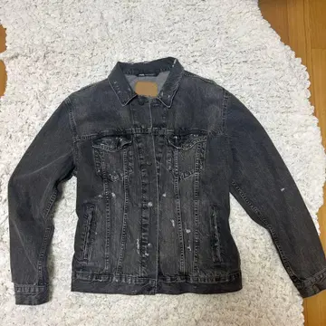 ZARA 데미지 가공 데님 자켓 크롭 기장