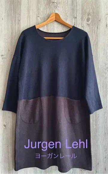 [ Jurgen Lehl 요건 레일 ] 바이컬러 티셔츠 원피스 M