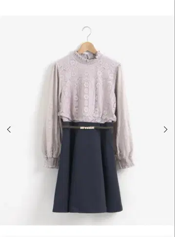 미사용 새상품 레이스 도킹 원피스