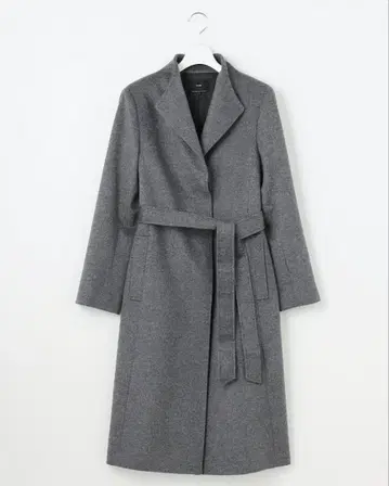 23구 새상품 울 캐시미어 비버 스탠드 카라 코트 48