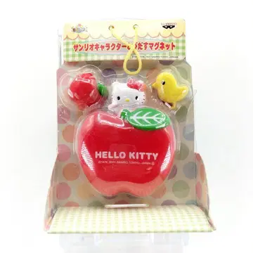 당시 미개봉 헬로키티 토비다스 마그넷 2001년 산리오 빨간 사과